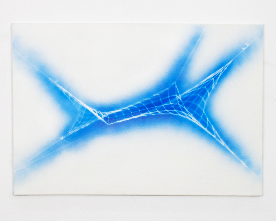 Blue Twist, 2010, Enamel on Canvas