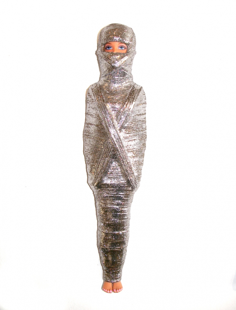 E.V. Day&rsquo;s Mummified Barbie (Silver) (2008).&nbsp;Courtesy of Cheim &amp;amp; Read, &nbsp;