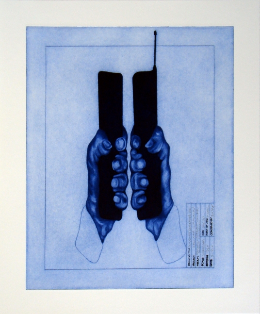 &ldquo;Twin Towers &mdash; Double Fisted &mdash; 2001,&rdquo; part of the &ldquo;Cellular Communion&rdquo; series of prints by E. V. Day.
