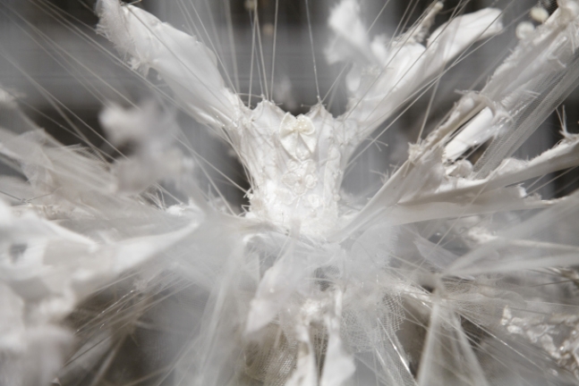 9/11 &ldquo;The installation is a continuation of a technique I developed for my Bridal Supernova series &mdash;where I dissected these intricate little wedding dresses and transformed them into explosion.&rdquo;