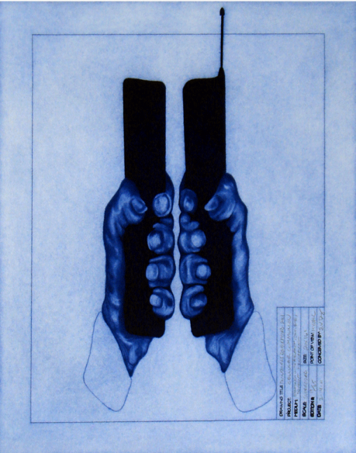Twin Towers - Double Fisted, 2001 Cellular Communion Series, Edition of 25, Etching, rubberstamp and pencil. 20 x 24 inches.&nbsp;
