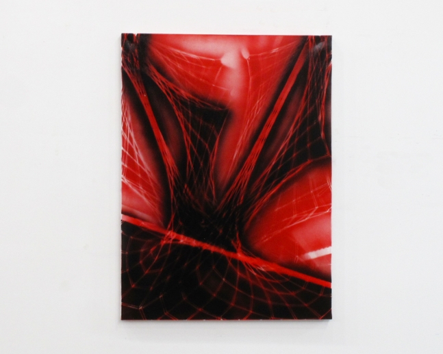 Bodysuit Abstraction (Red &amp;amp; Black), 2010, Enamel on Canvas