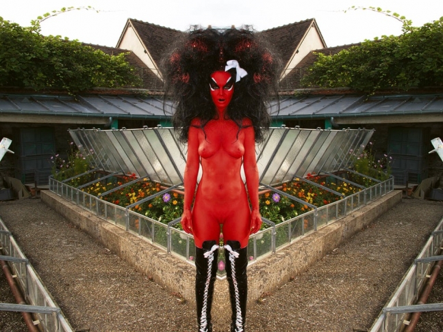 E.V. Day and Kembra Pfahler / Untitled 1, 2012 / 45 x 60 inches / Archival c- print mounted on sintra with white float frame / Edition of 3 / copyright the artists / courtesy of The Hole