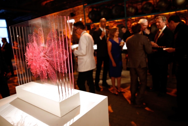 NEW YORK, NY &amp;ndash; MAY 07: Artwork by E.V. Day is displayed during the 23rd Annual Whitney Museum American Art Award Gala at Highline Stages on May 7, 2014 in New York City. (Photo by Astrid Stawiarz/Getty Images)